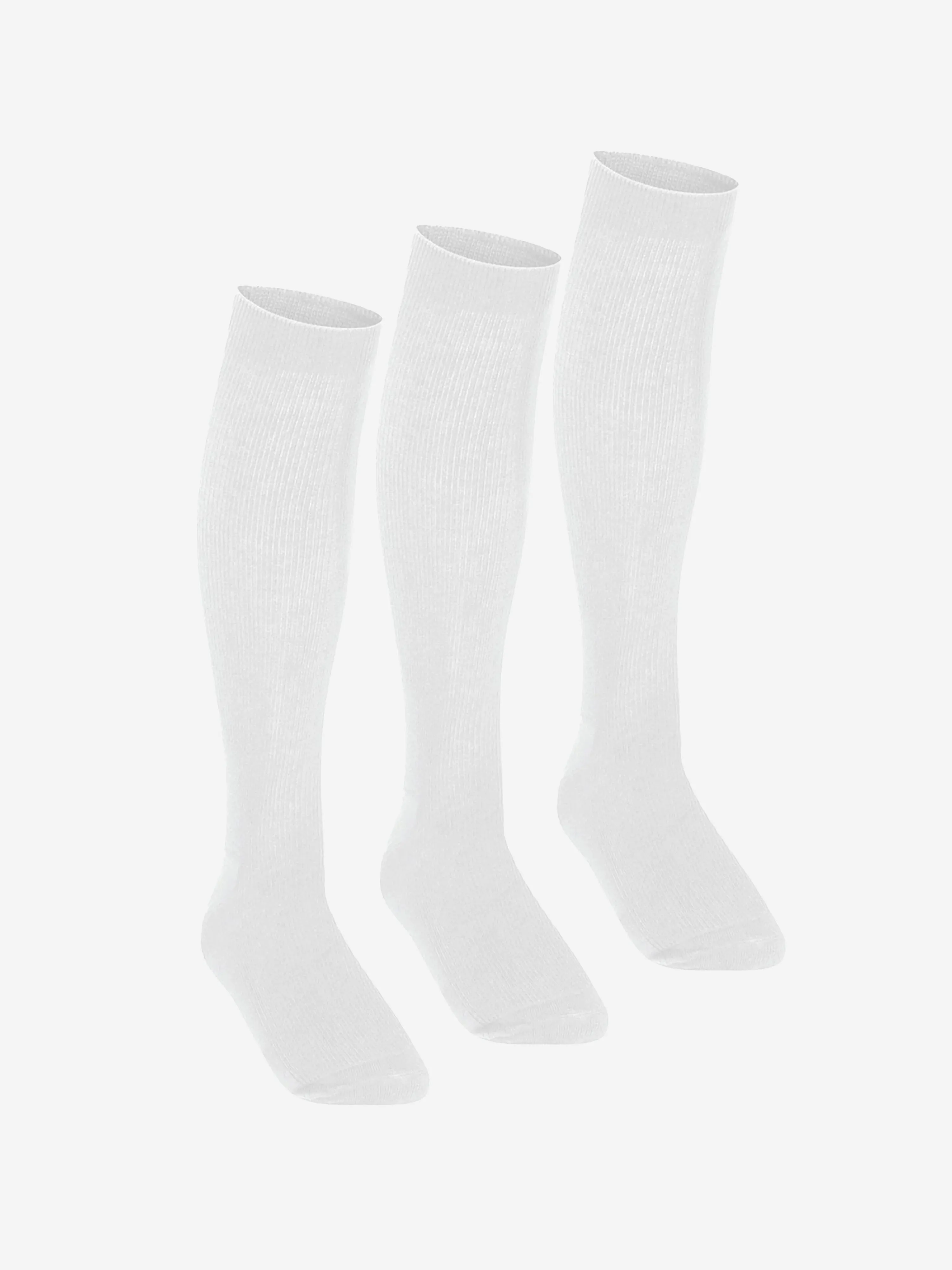 Zeco Girls School Kniestrümpfe (3er Pack) in Weiß