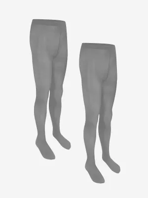 Zeco Girls School Blickdichte Strumpfhosen (2er Pack) in Grau