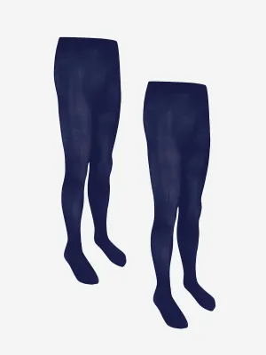 Zeco Girls School Blickdichte Strumpfhosen (2er Pack) in Marineblau