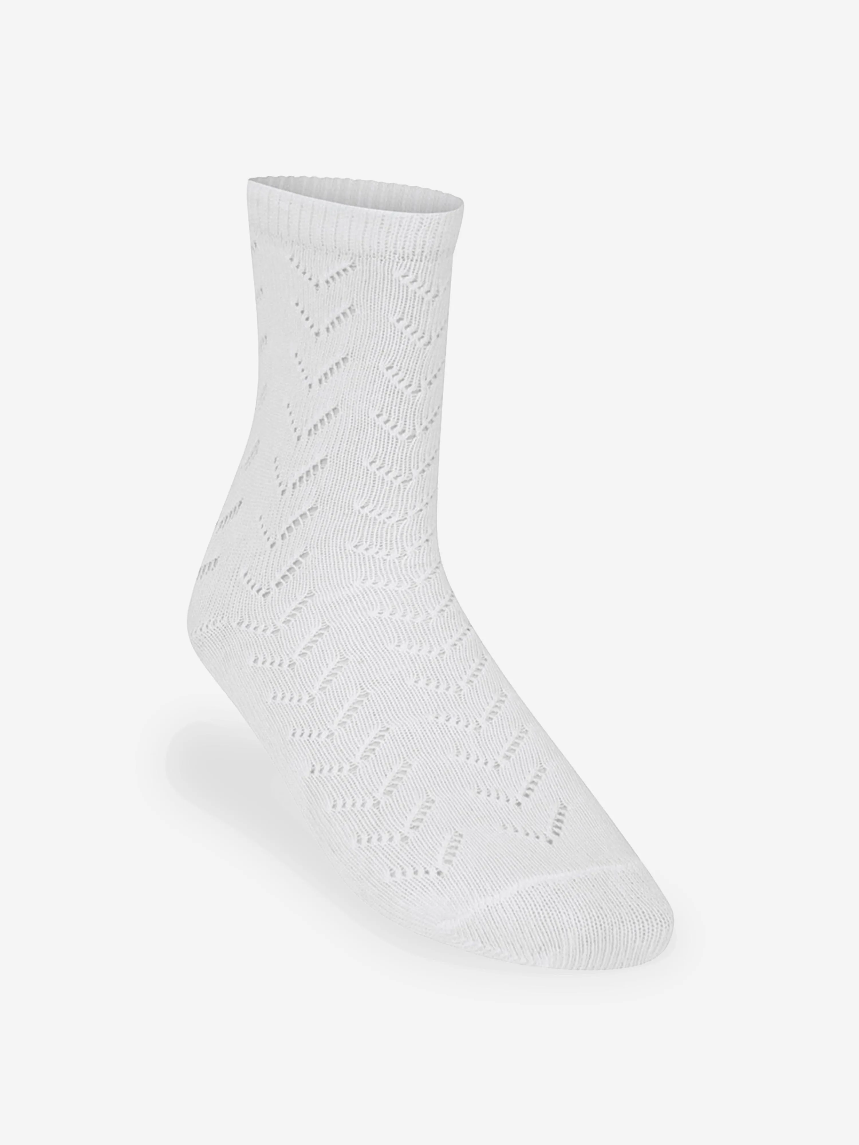 Zeco Girls School Pelerine Knöchelsocken (3er Pack) in Weiß