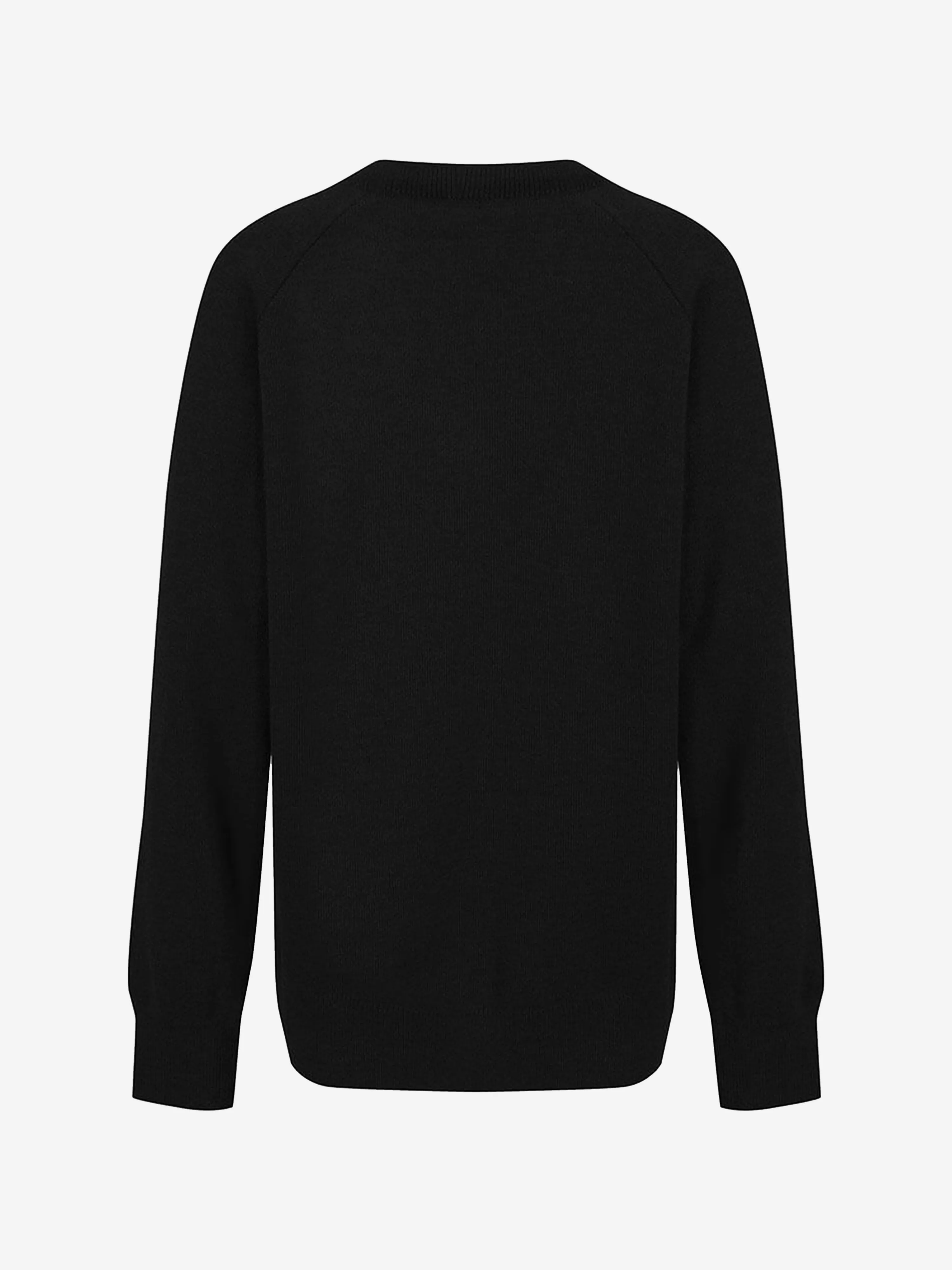 Zeco Kids School Baumwoll-Mix Strickpullover mit V-Ausschnitt in Schwarz