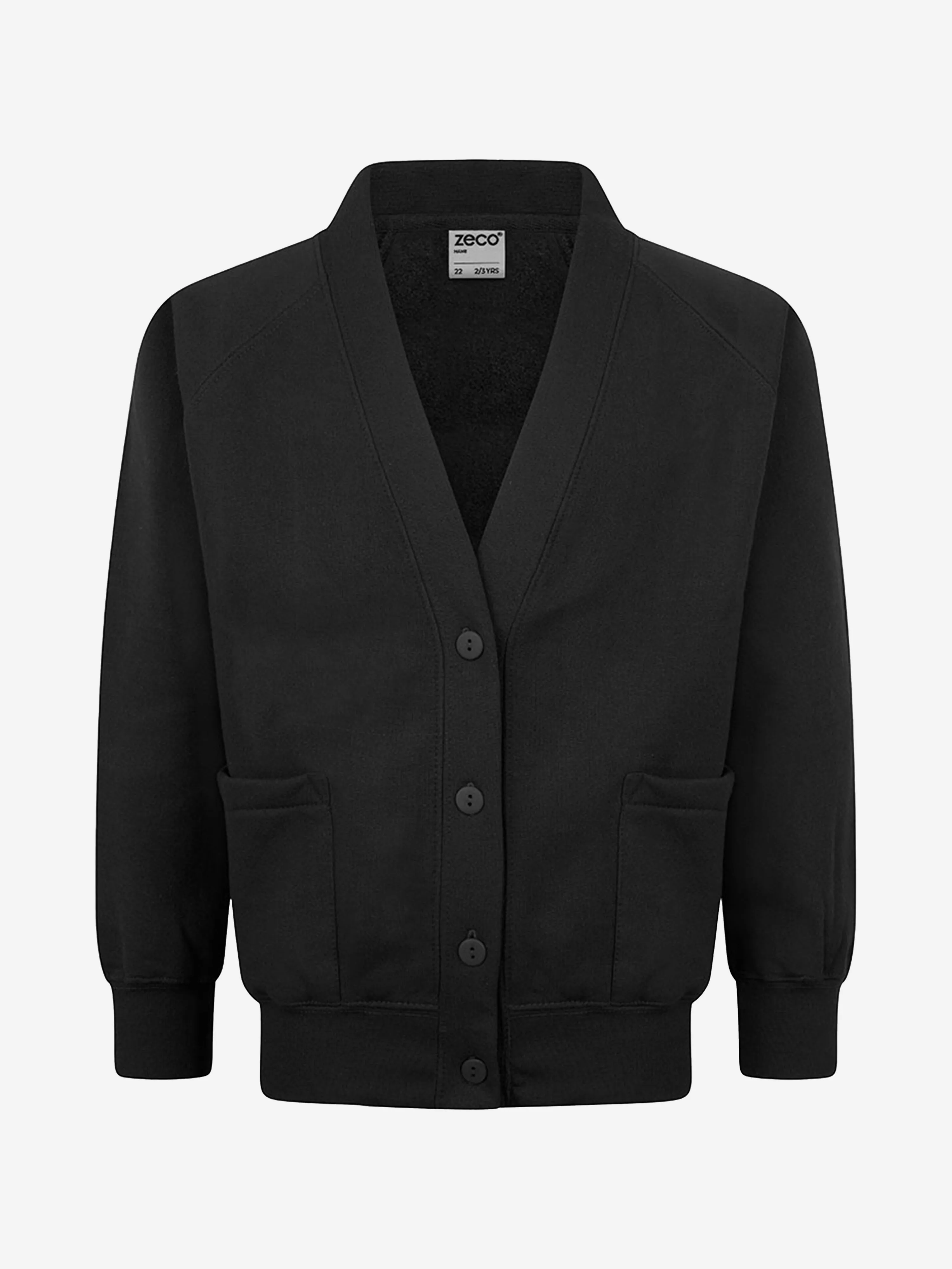 Zeco Kids Schul-Sweatshirt Cardigan in Schwarz