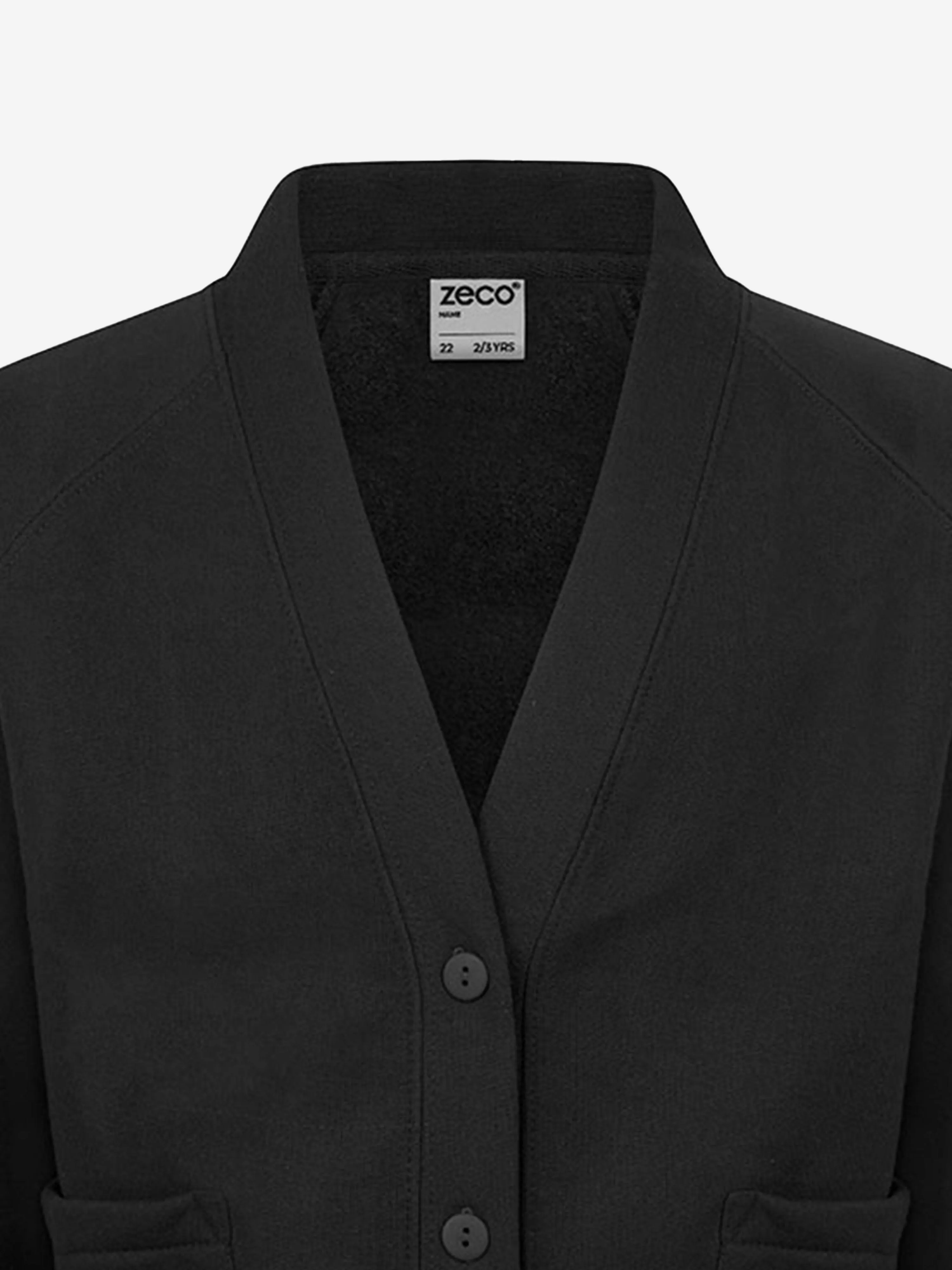 Zeco Kids Schul-Sweatshirt Cardigan in Schwarz