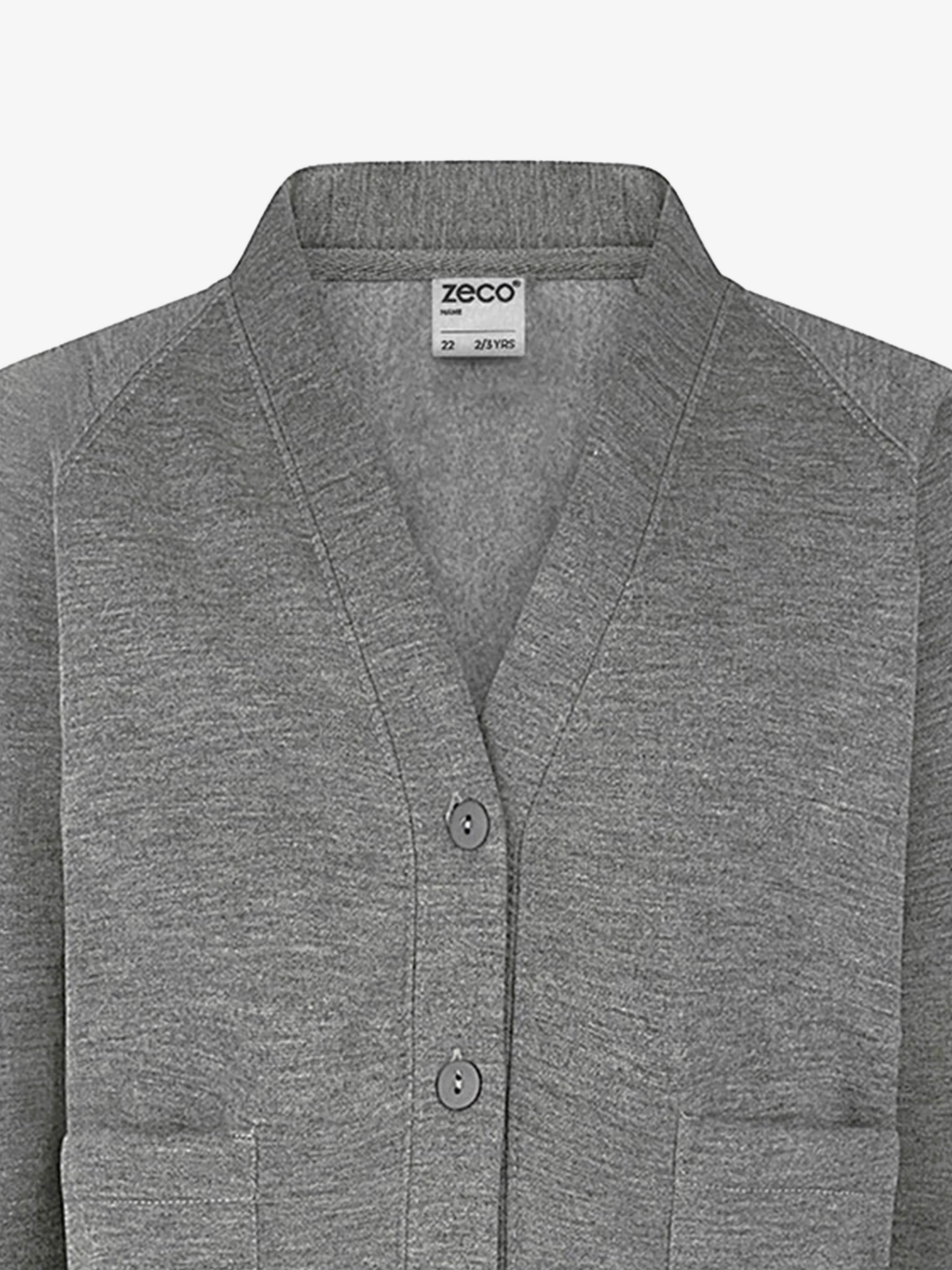 Zeco Kids Schul-Sweatshirt Cardigan in Grau
