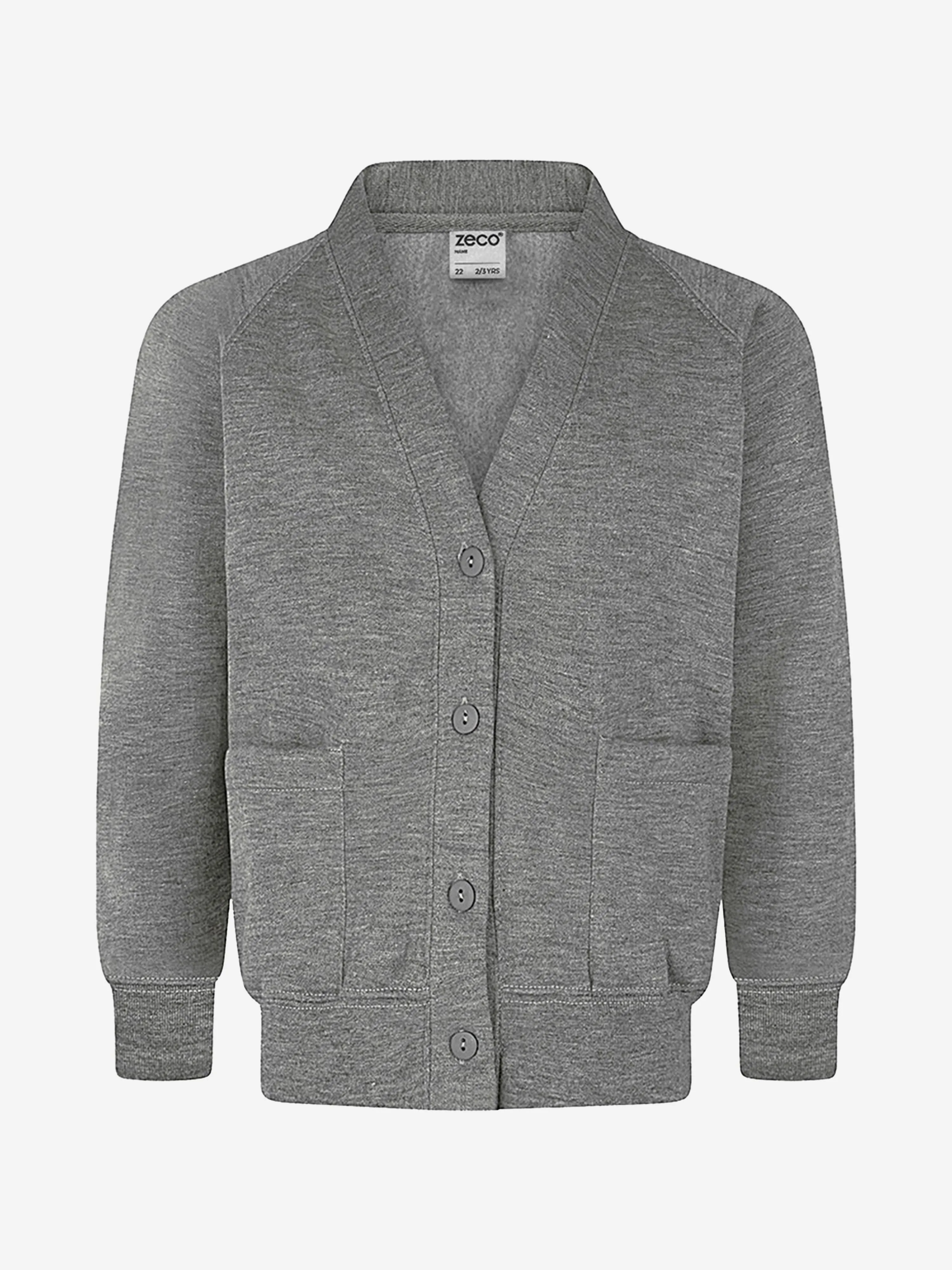 Zeco Kids Schul-Sweatshirt Cardigan in Grau