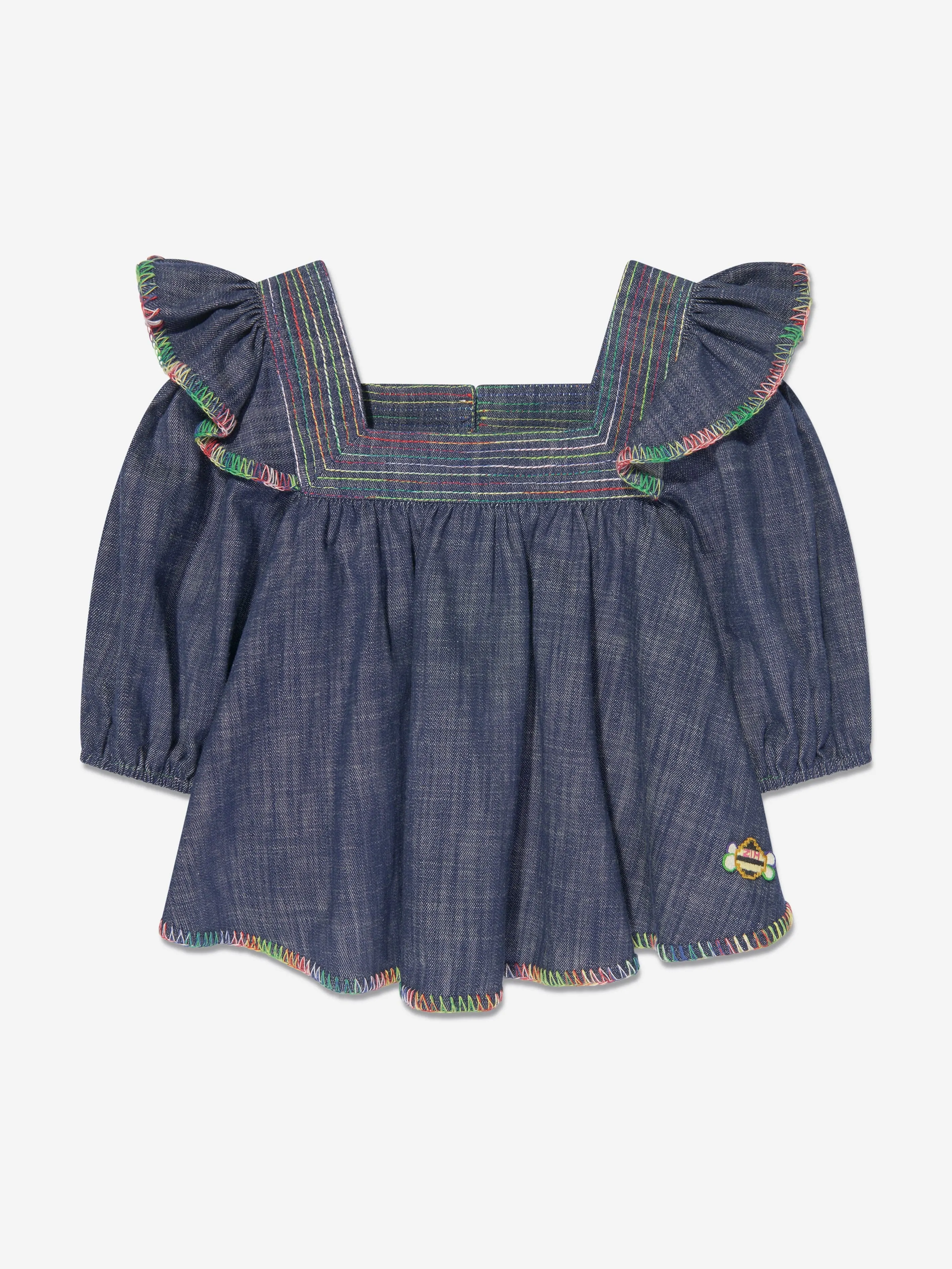 Zimmermann Mädchen Leichte Denim Bluse in Blau