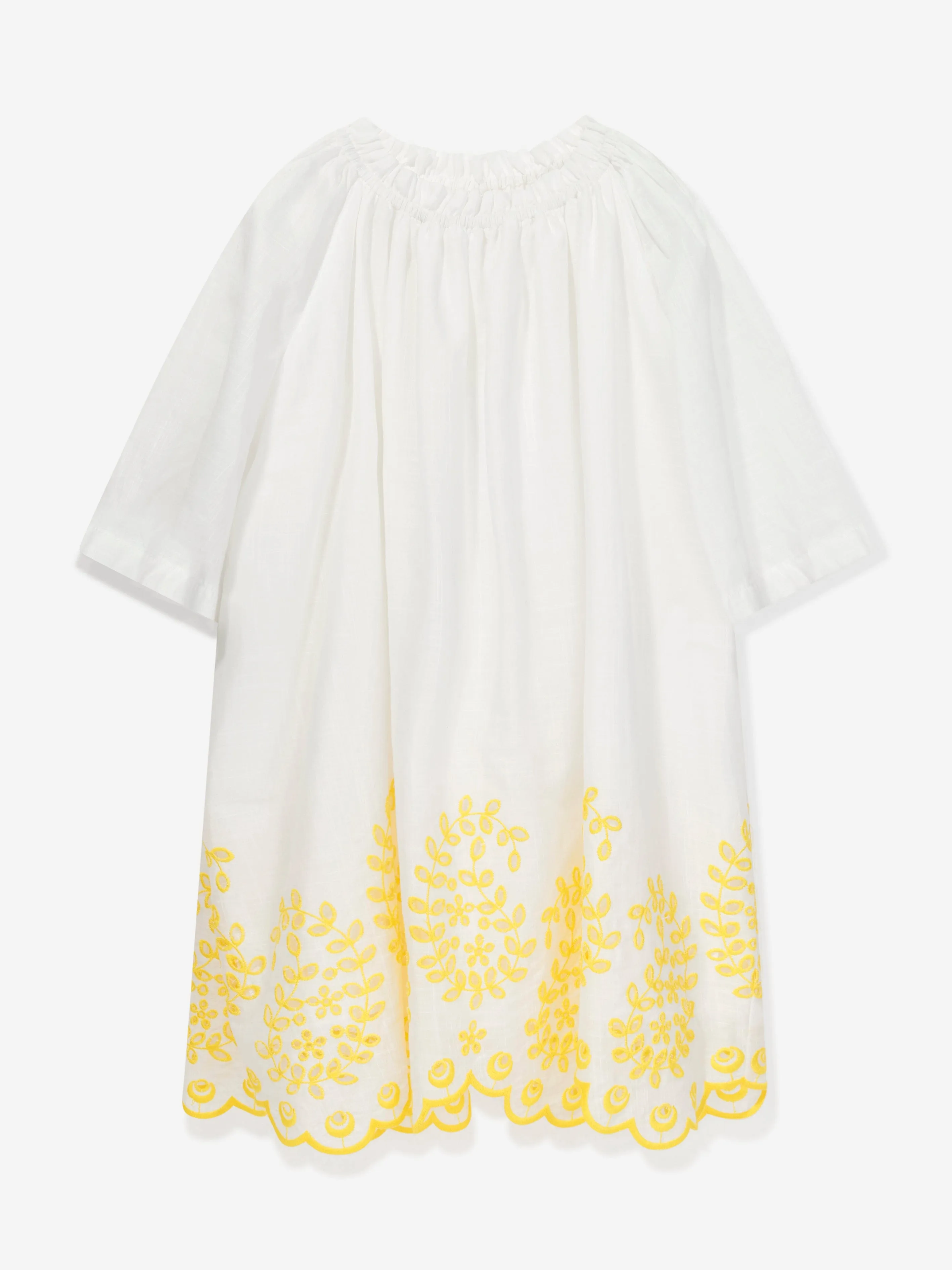 Zimmermann Mädchen Junie Besticktes Kleid in Elfenbein