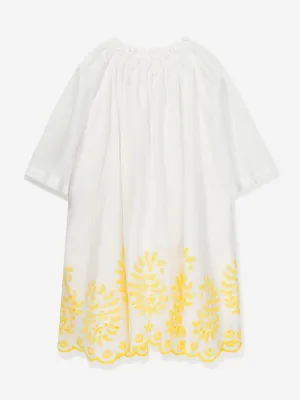 Zimmermann Mädchen Junie Besticktes Kleid in Elfenbein