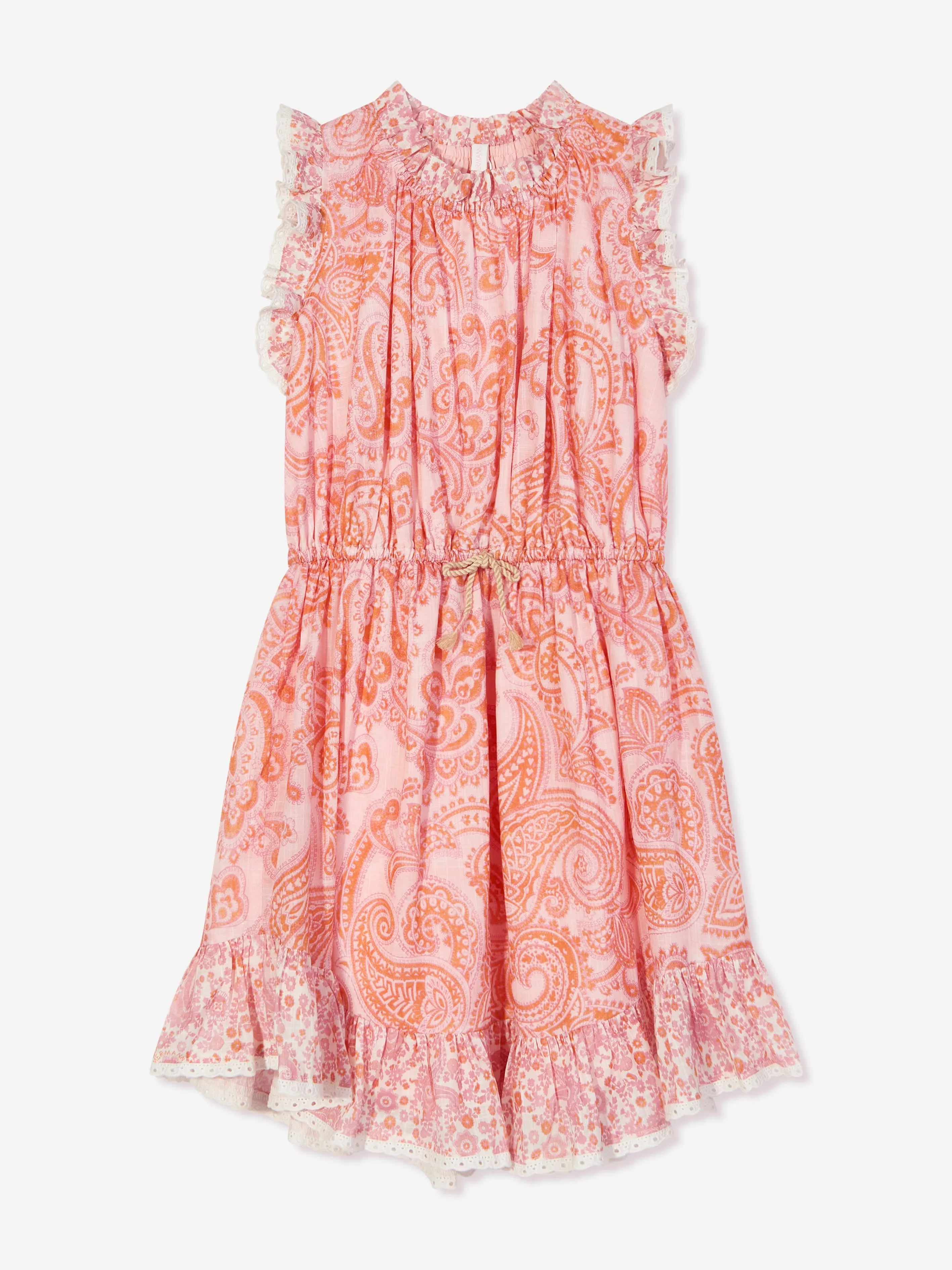 Zimmermann Mädchen Paisley Ottie Flip Kleid in Rosa